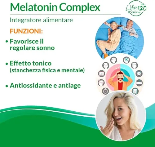 Life 120 Melatonina Complex 1 mg compresse 10 pezzi sonno