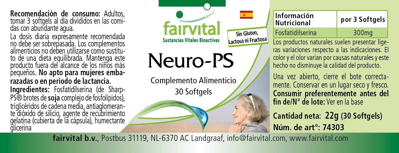 FAIRVITAL Neuro-PS Fosfatidilserina 30 Softgel Alto Dosaggio