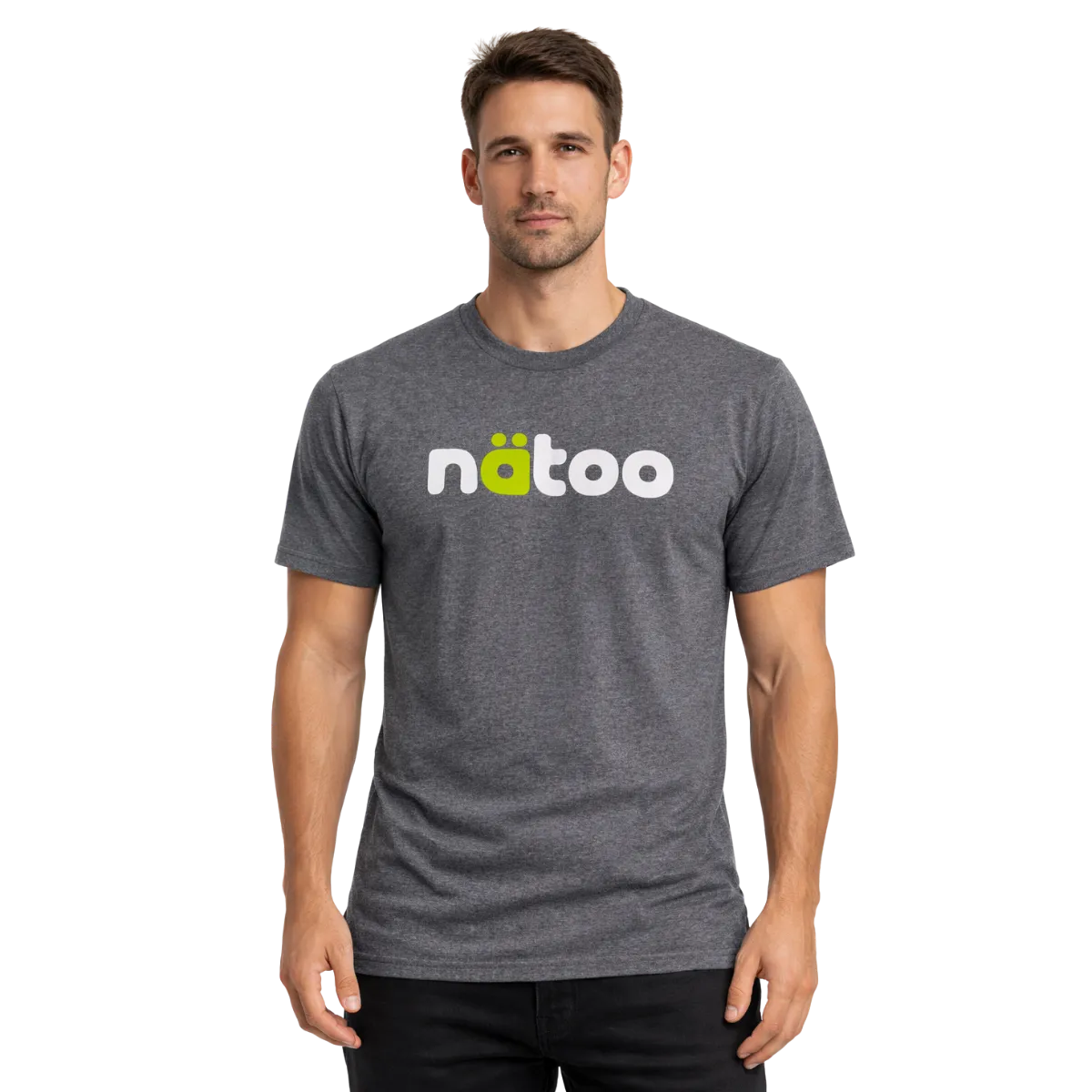 Natoo T-shirt uomo cotone nero S