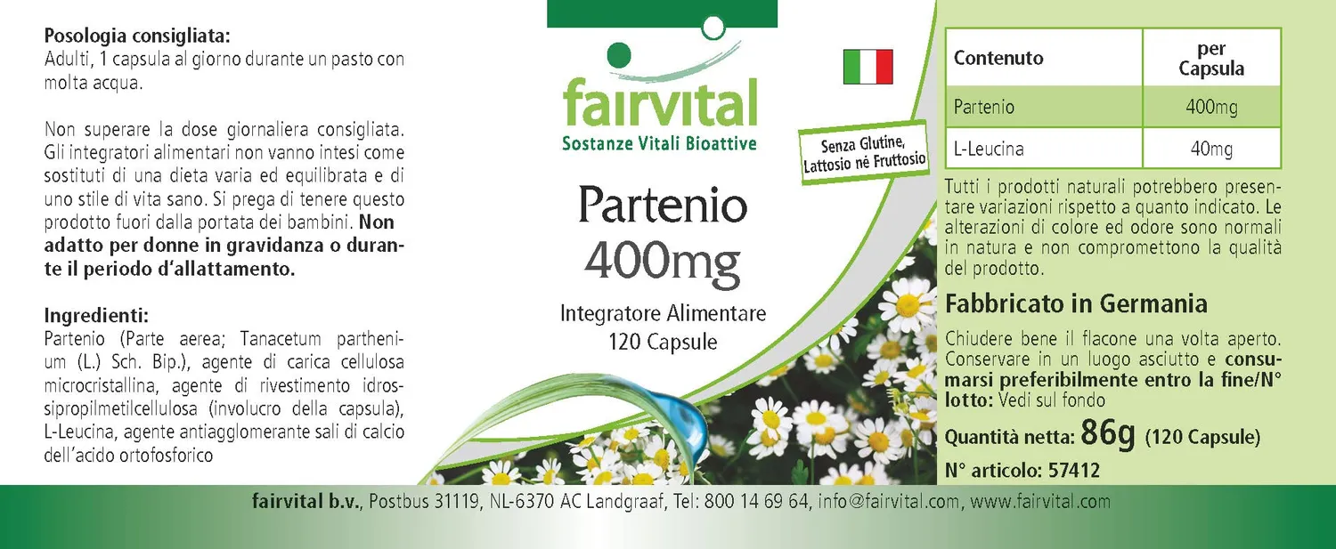 Fairvital Partenio 400 mg Capsule 120 pz Vegane