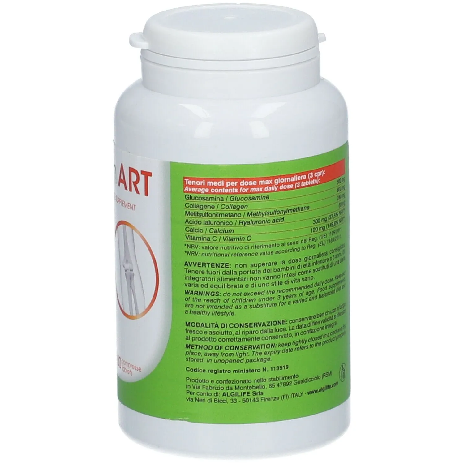 Algilife CollagenART integratore 100 compresse con glucosamina
