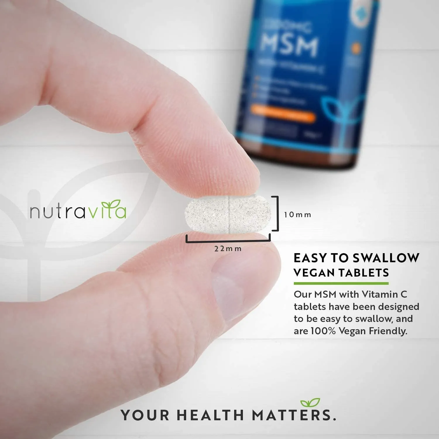 Nutravita MSM 2200mg compresse 365 vitamina C ossa