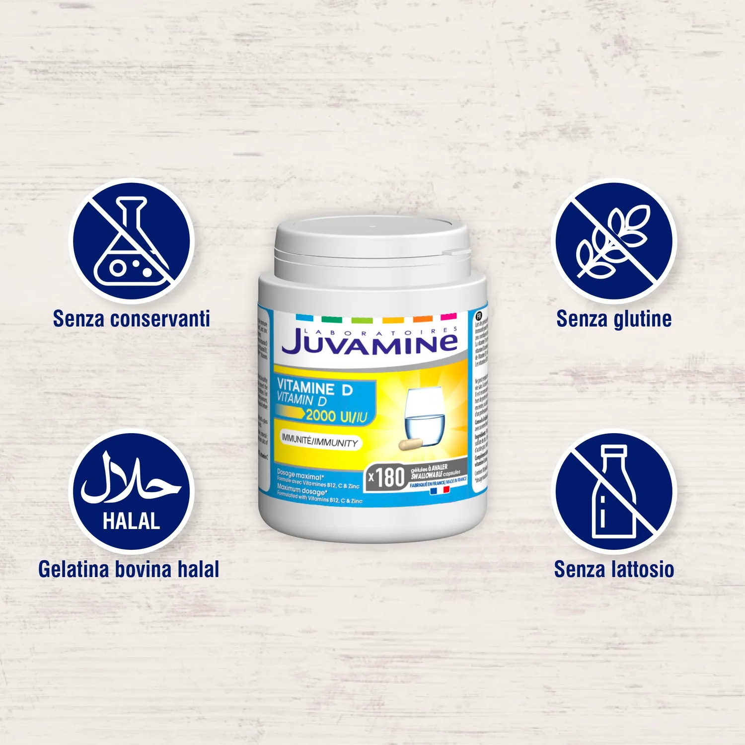 Juvamine Vitamina D3 2000 UI capsule 180 capsule immunita