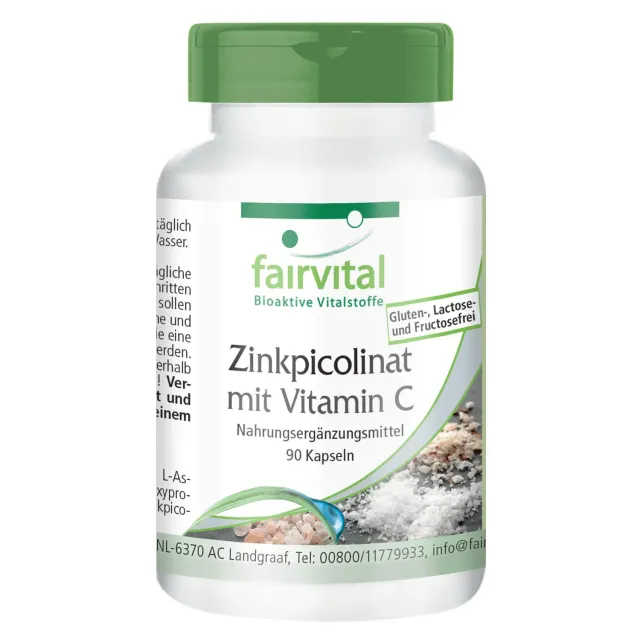 Fairvital Zinco Picolinato Vitamina C capsule 90 vegane zinco 10 mg