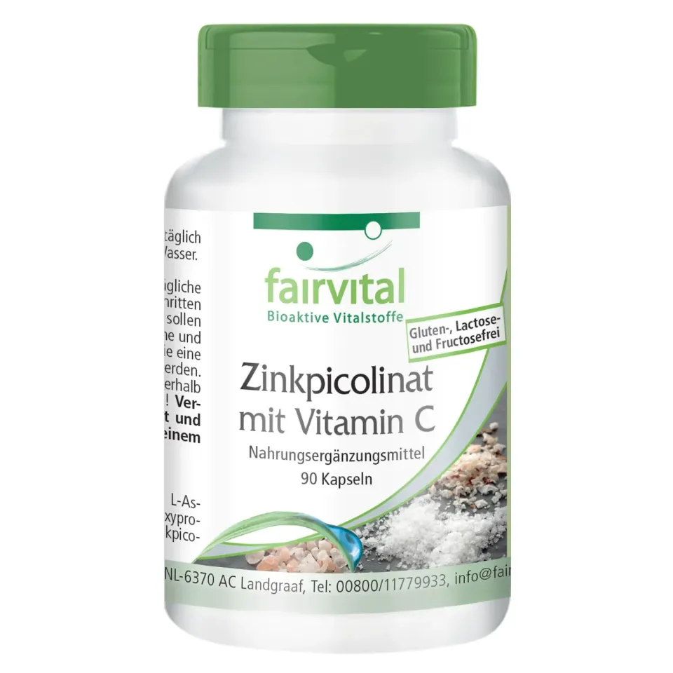 Fairvital Zinco Picolinato Vitamina C capsule 90 vegane zinco 10 mg