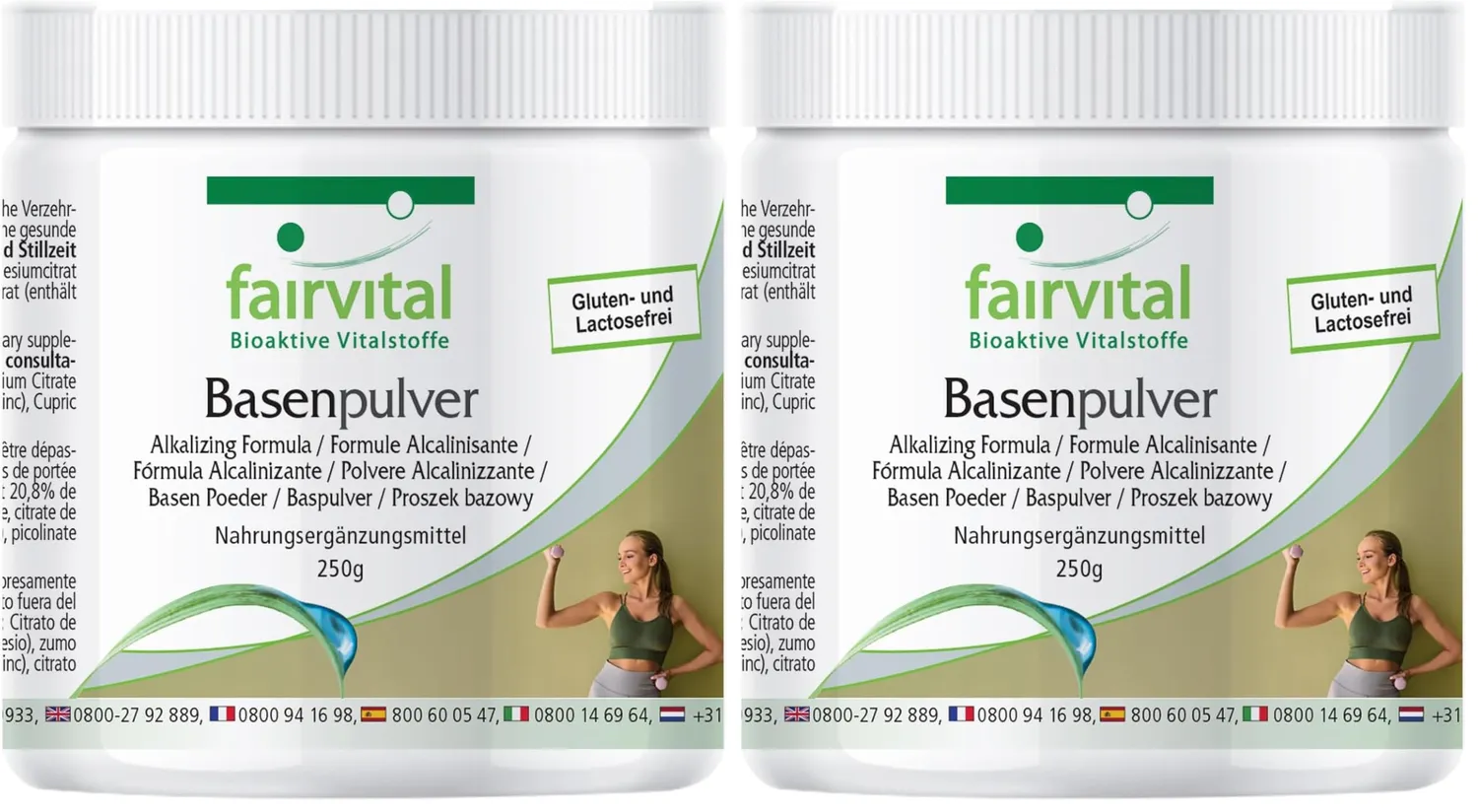 Fairvital Polvere Alcalina Limone Minerali 250 g Vegana