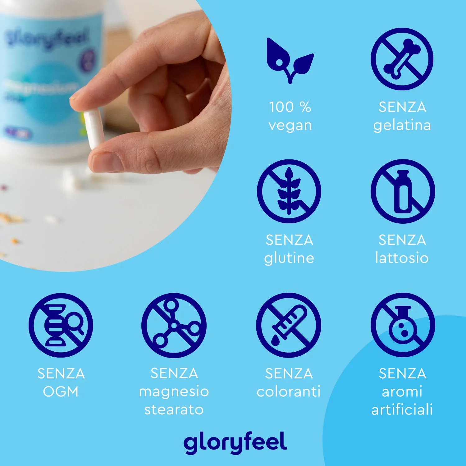 gloryfeel Magnesio Plus Minerale 180 capsule