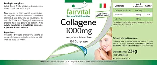 Fairvital Collagene compresse 180 con vitamina C alto dosaggio