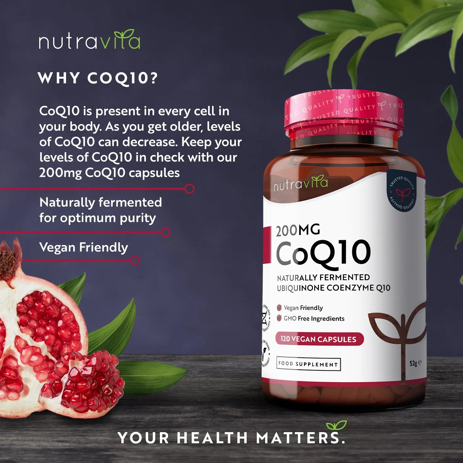 Nutravita Coenzima Q10 200 mg capsule 120 ubichinone