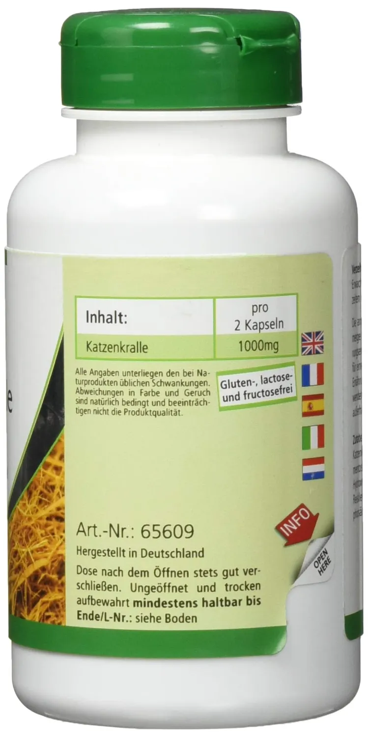 FAIRVITAL Artiglio di Gatto 500 mg capsule 90 vegane dosaggio