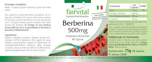 Fairvital Berberina 500 mg Capsule 90 con zinco