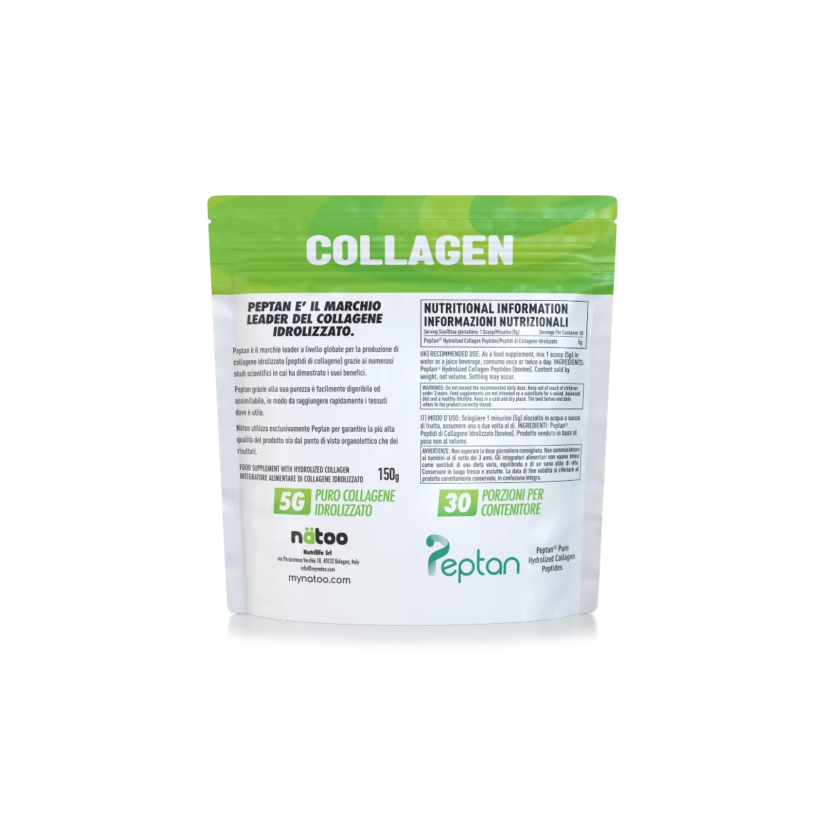 Natoo Essentials Collagene Peptan polvere 150 g gusto neutro
