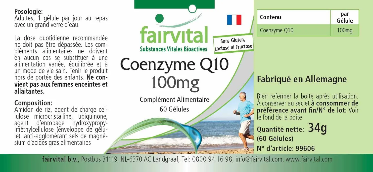 Fairvital Coenzima Q10 100 mg capsule 60 vegane alto dosaggio