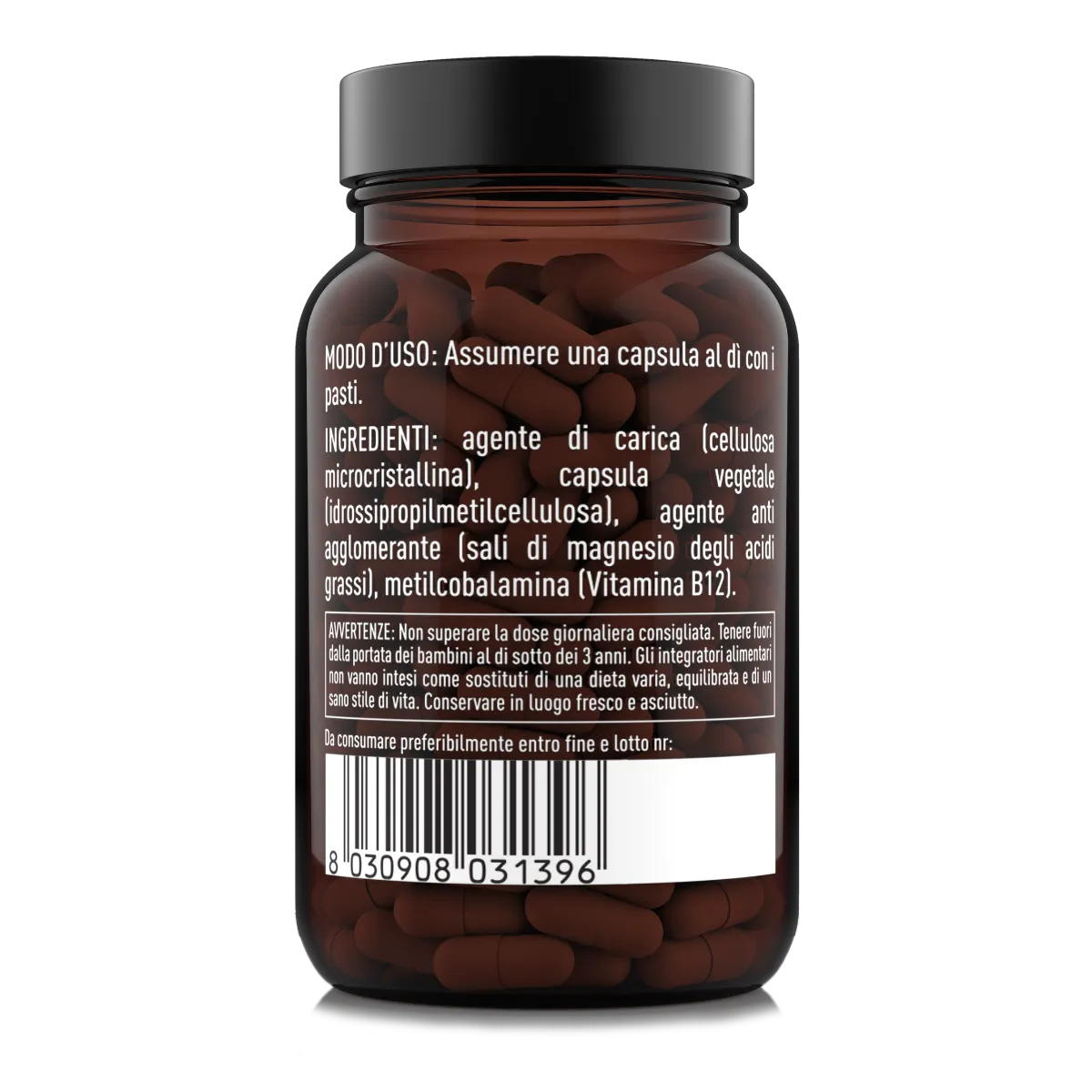 NATOO Essentials Vitamina B12 60 capsule metilcobalamina vegana