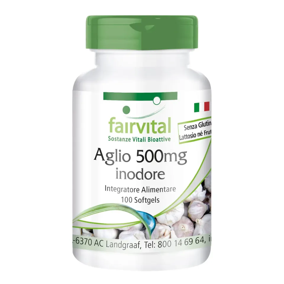 Fairvital Aglio 500 mg softgel 100 pezzi inodori