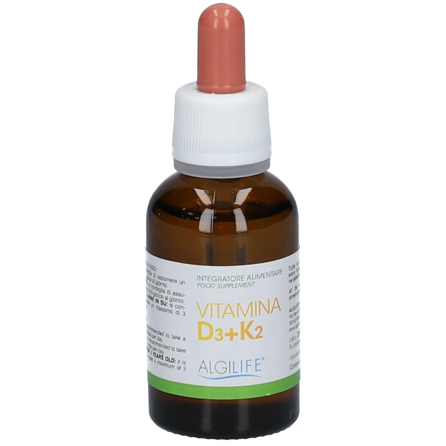 Algilife Vitamina D3+K2 integratore gocce ossa