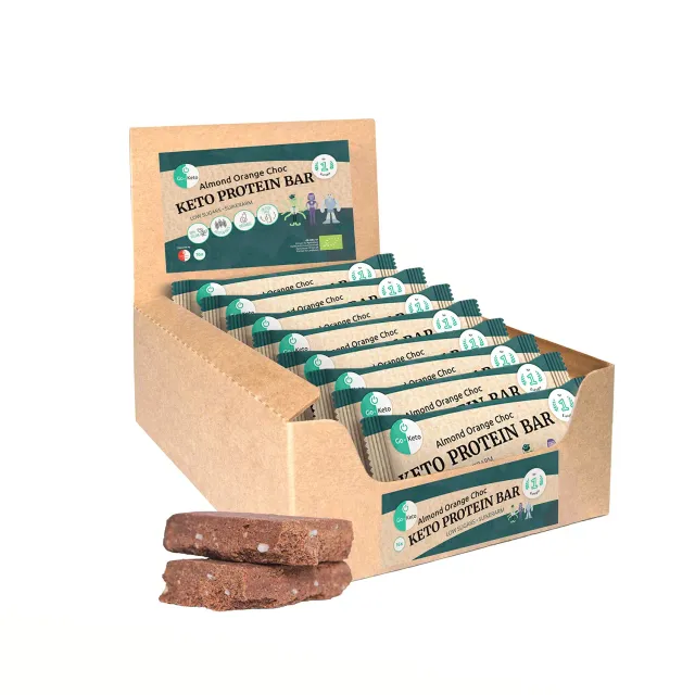 Go-Keto Almond Orange Choc barrette proteiche 16x40g senza zucchero