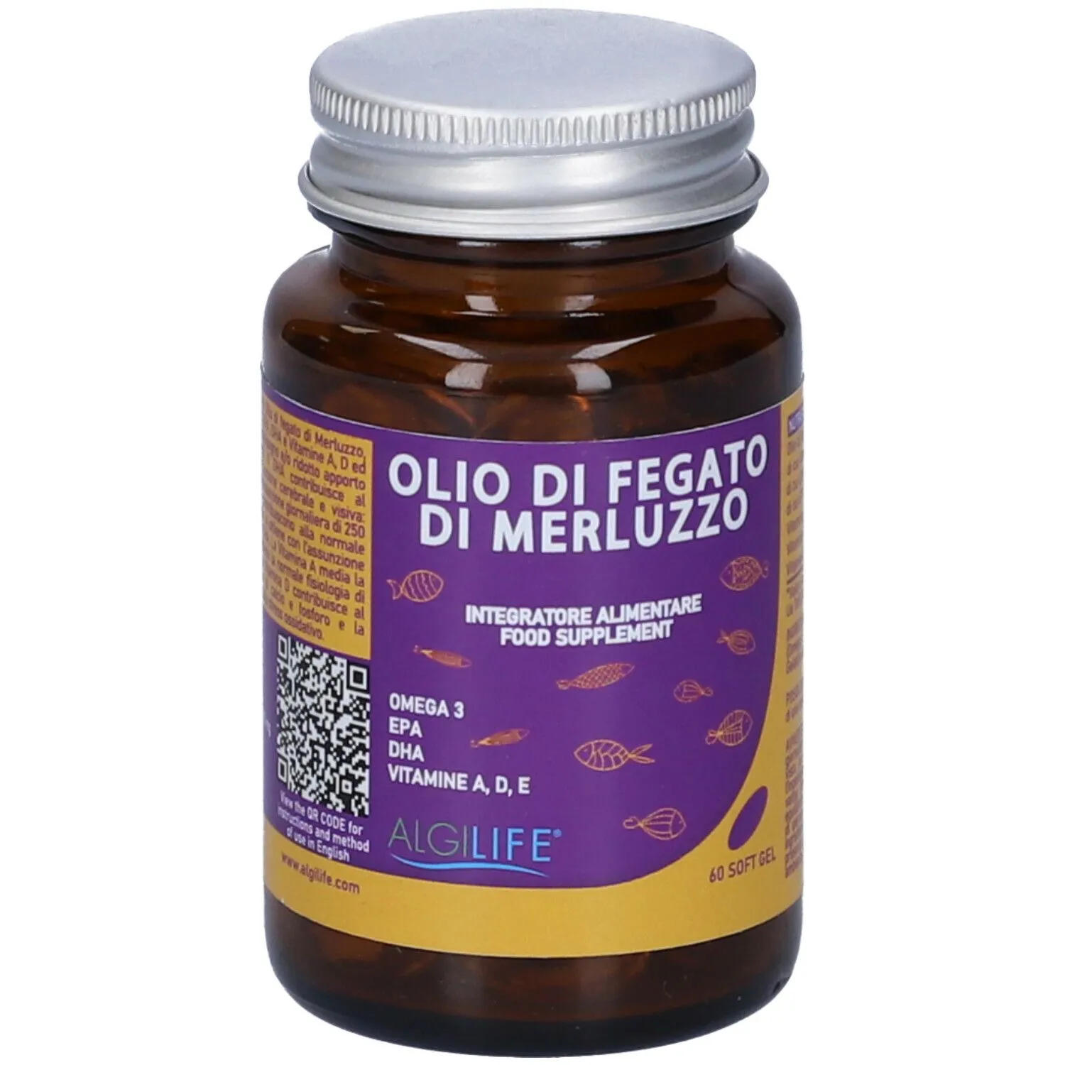 Algilife Olio Fegato Merluzzo Integratore Omega 3