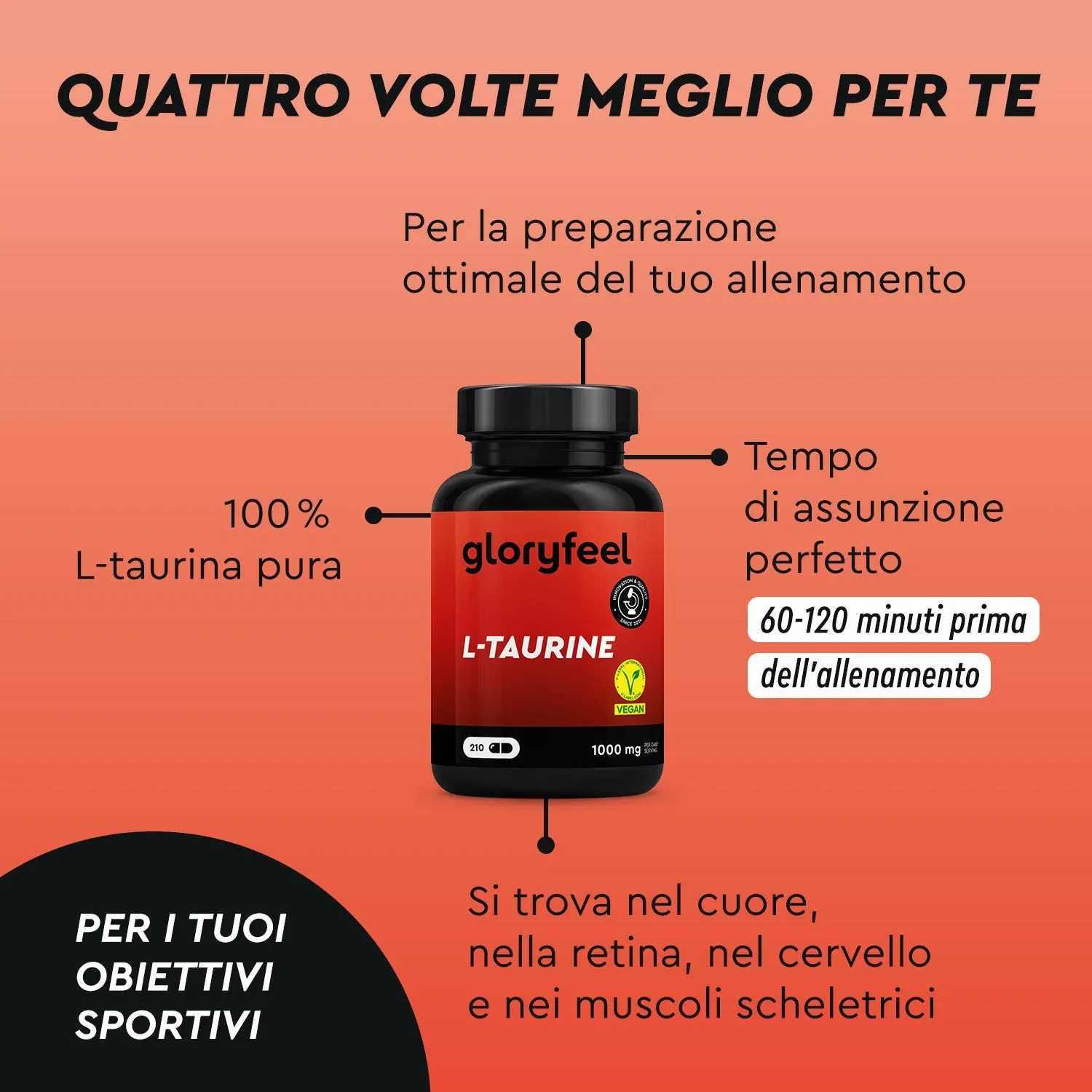 gloryfeel Taurina capsule L-taurina sport