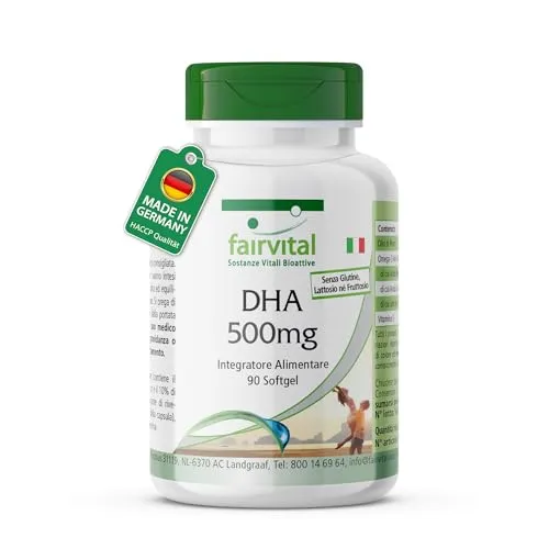 Fairvital DHA 500 mg softgel 90 pz olio di pesce