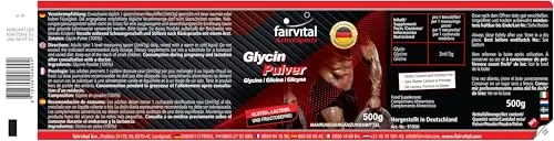 Fairvital Glicina Polvere Vegana 500 g pura senza additivi