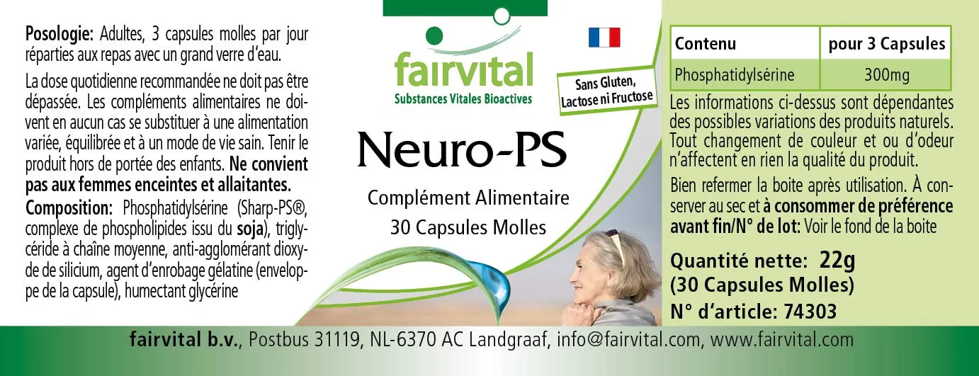 FAIRVITAL Neuro-PS Fosfatidilserina 30 Softgel Alto Dosaggio