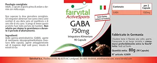 Fairvital GABA 750 mg capsule 90 vegane dose 1500 mg