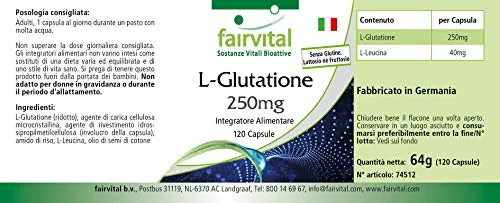 fairvital L-Glutatione 250 mg capsule 120 capsule vegane ridotto