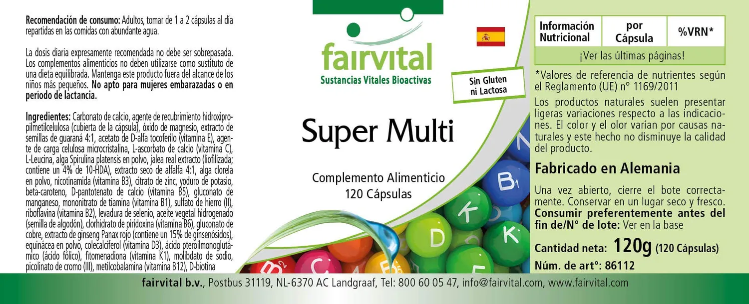 Fairvital Super Multi multivitaminico 120 capsule alta dose