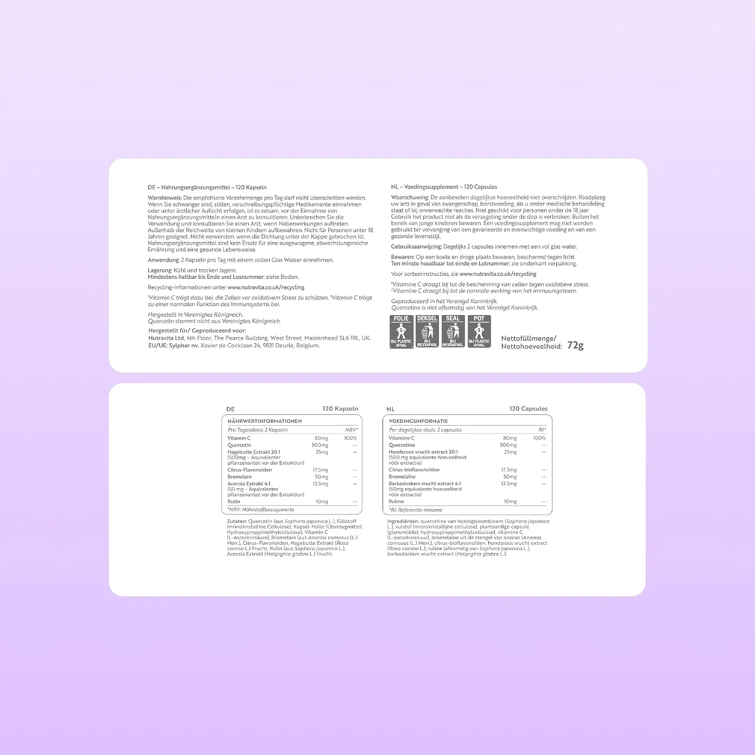 Nutravita Quercetina Complesso capsule 120 vitamina C