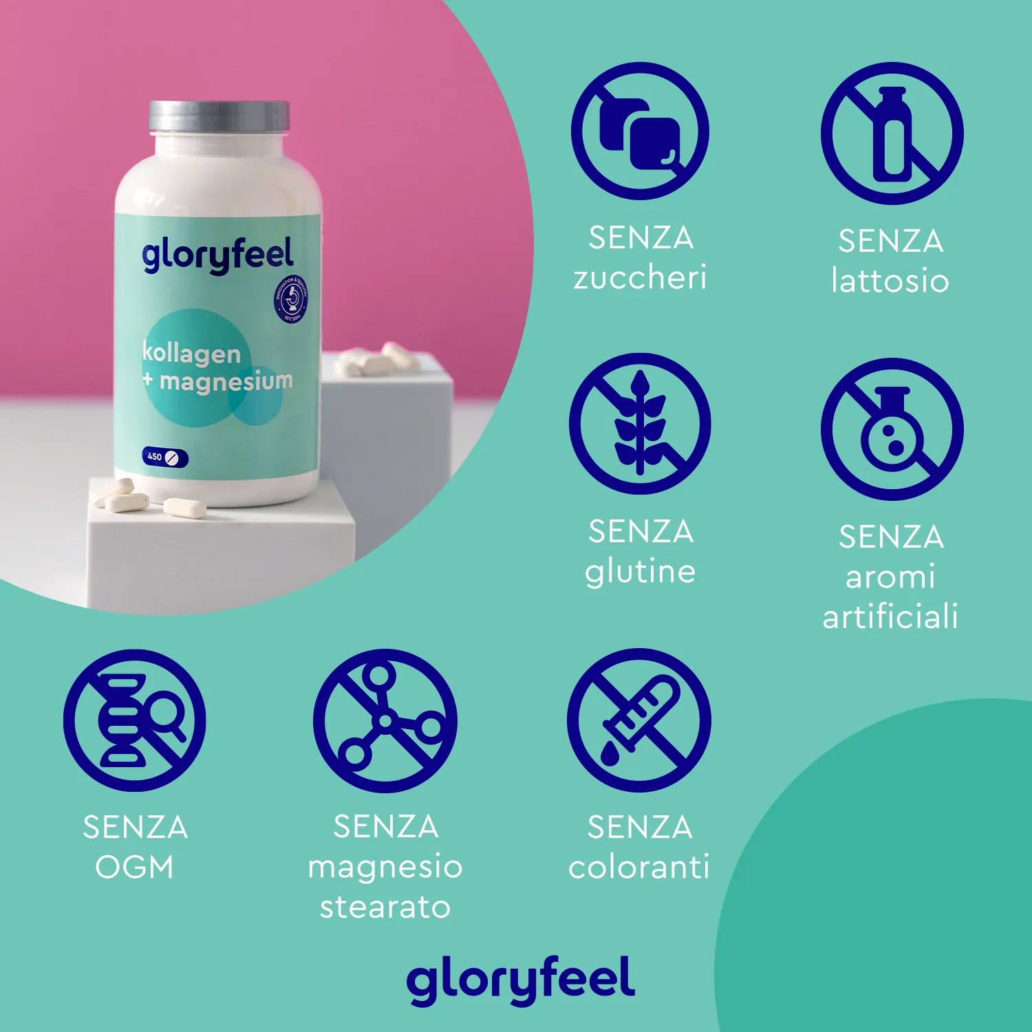 gloryfeel Collagene Magnesio compresse marine