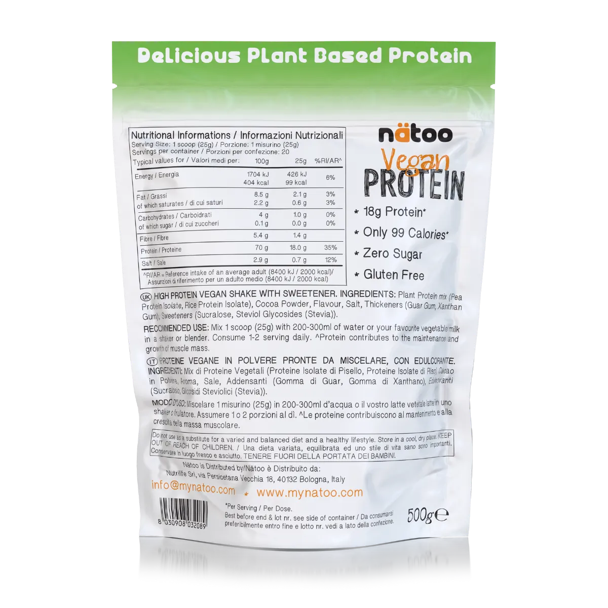 Natoo Performance Vegan Gym Starter Pack kit vegano creatina EAA