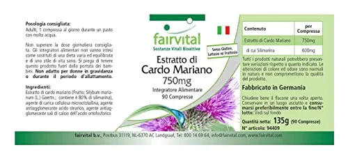 Fairvital Cardo Mariano 750 mg compresse 90 compresse 80% silimarina
