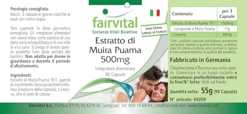 Fairvital Muira Puama 500 mg capsule 90 pz estratto 10:1