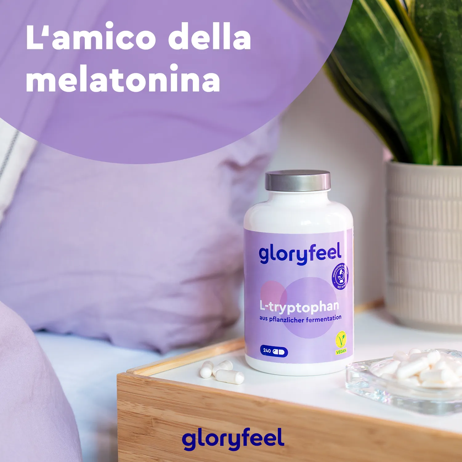 Gloryfeel L-Triptofano capsule amminoacidi relax