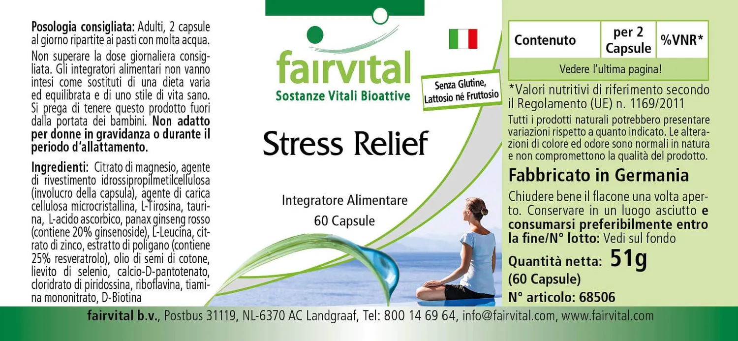 Fairvital Stress Relief capsule 60 pezzi vitamine B